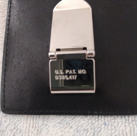 Fossil Men’s Black Money Clip Card Holder NWOT - Picture 3 of 4